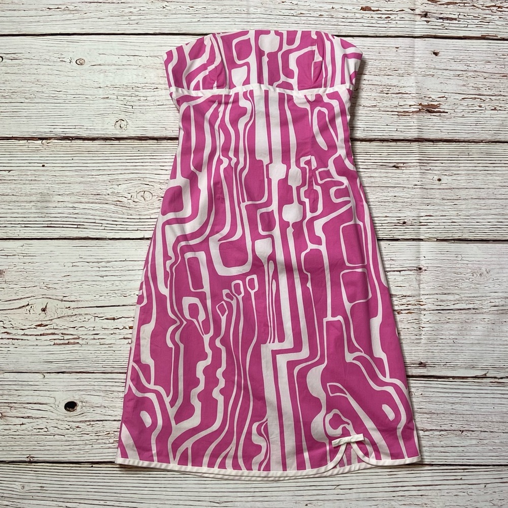 Tibi Pink and White Strapless Dress Sz 4, Perfect for Barbie Premiere! - Picture 9 of 15